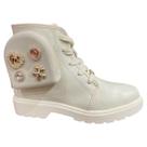 Bota Infantil Coturno Molekinha Charme Off White