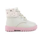 Bota Infantil Feminina Molekinha Branco Rosa - 2126