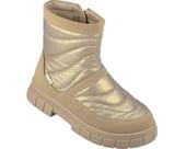 Bota Infantil Feminina Pampili Cano Curto Estilo Iglu Total Confort Lançamento 2024 Bege 711009