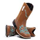 Bota Infantil Feminina Texana Super Macia Meninas Cowgirl