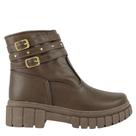 Bota Infantil Grugui Marrom Fivela Dourada