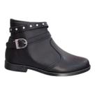 Bota Infantil Juvenil Menina Cano Curto Molekinha Napa Preta