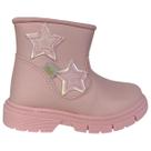 Bota Infantil Kidy Rosa Tratorada Original Estrelas Brilho Com Zíper Conforto Cor:RosaTamanho:22
