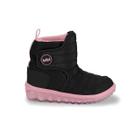 Bota Infantil Menina Bibi Roller Preto Sugar Com Glitter