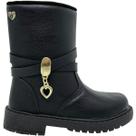 Bota Infantil Menina Casual Dia a Dia Detalhe de Coração Cano Baixo Unipasso 105.02