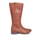 Bota Infantil Menina Kidy Montaria Canela Cano Alto Casual Confortável Leve Anatômica Antiderrapante -