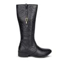 Bota Infantil Menina Kidy Montaria Preto Cano Alto Casual Confortável Leve Anatômica Antiderrapante -