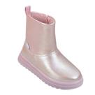 Bota Infantil Menina Pampili Flora Cano Médio Metalizado Rosê Tamanho:25