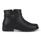 Bota Infantil Menina Pequito Cano Curto Flat Fivela Ziper Confortável Solado Antiderrapante Casual