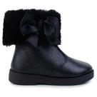 Bota Infantil Meninas Molekinha Glitter Preta - 2184
