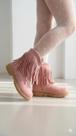 Bota Infantil Meninas Rosa Camurça com Franjas Estilo Rodeio Bota Infantil Meninas Rosa Camurça com Franjas Estilo Rodeio