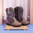 Bota Infantil MeninaTexana Bordada Com Flores