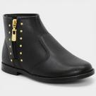 Bota Infantil Molekinha Apliques Menina - Preto - 28