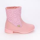 Bota Infantil Montaria Kidy Coração Estrelas Rosa Nude