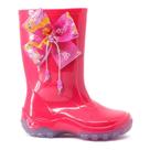Bota Infantil Pink Galocha Rosa Com Laço e miçangas da Barbie - Calfor