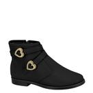 Bota Juvenil Meninas Cano Curto Corações Molekinha 2181.108 - Preto - 29