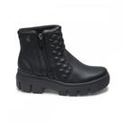 Bota Kolosh Coturno Tratorado De Cano Curto Ziper Lateral Super Confortável Feminina C3370 (65946)