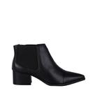 Bota Luiza Barcelos Couro Marrom Salto Bloco