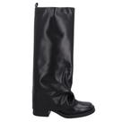 Bota Luiza Barcelos Feminina Cano Alto Sobreposto Couro