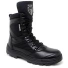 Bota Masculina Cano Médio Coturno Couro Legítimo Segurança PM Força Tática