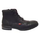 Bota Masculina Cano Médio Ziper Coturno Couro Ferracini