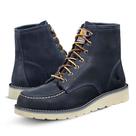 Bota masculina Carhartt com 6 dedos e cunha em couro nobuck azul marinho