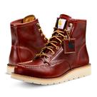 Bota masculina Carhartt, de 6 polegadas, com cunha, vermelha, marrom, impermeável
