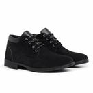 Bota Masculina Casual Couro Camurça Preta