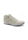 Bota Masculina Casual em Couro com Elástico e Ziper Lateral NE-1008 Off-White