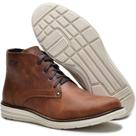 Bota Masculina Casual Galsax Em Couro - Marrom Claro