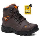 Bota Masculina Cat Priime Segurança Em Couro Biqueira Em Pvc Com C.A