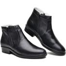 Bota Masculina Chelsea Couro Botina Cano Curto Lisa Zíper