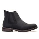 Bota Masculina Chelsea Couro Legitimo Macio Casual Sola de Borracha 5010 Preto