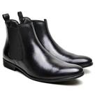 Bota Masculina Chelsea Tendência 2024 42 Couro Legítimo Preta Botina Masculina Cano Curto Chic