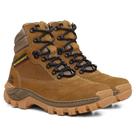 Bota Masculina Coturno Alabama de Couro Premium Cor Mostarda