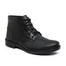 Bota masculina coturno cano curto preto