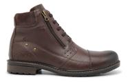 Bota Masculina Coturno Couro Legítimo Zíper