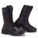 Bota Masculina Coturno Militar Cano Médio em Couro Acero