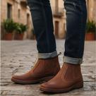 Bota Masculina Country Social Botina Couro Nobuck Legitimo Botinha Marca Campolina Modelo 2520