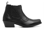 Bota Masculina Couro Botina Country Rodeio Salto Carrapeta