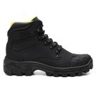 Bota Masculina Couro legitimo Bico PVC Cano Médio