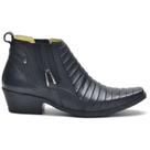 Bota Masculina Couro Legítimo Botina cor preto Bota Masculina Couro Legítimo Botina cor preto