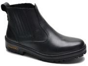 Bota Masculina Couro Legítimo Botina cor Preto