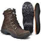 Bota Masculina Couro Para Trabalho Adventure Cano Médio Confortável Resistente Social