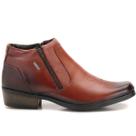 Bota Masculina De Couro Toda Espumada Bico Quadrado Kéffor