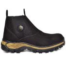 Bota Masculina Em Couro Nobuck Coturno Botina Palmilha Gel