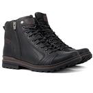 Bota Masculina Freeway Absolut Couro Legítimo Coturno Militar Com Zíper
