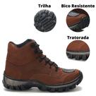 Bota Masculina Marrom Coturno Country Couro Tênis Segurança