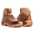 Bota Masculina Moderna Confortável Luxo Tratorada Cano Medio para Trabalho