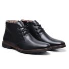 Bota masculina Social Casual De Couro Confortável Preta e Marrom Com zíper Calce Fácil